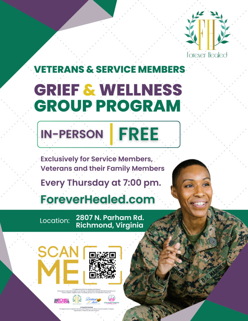 Free Grief Group for Veterans in Richmond, Virginia